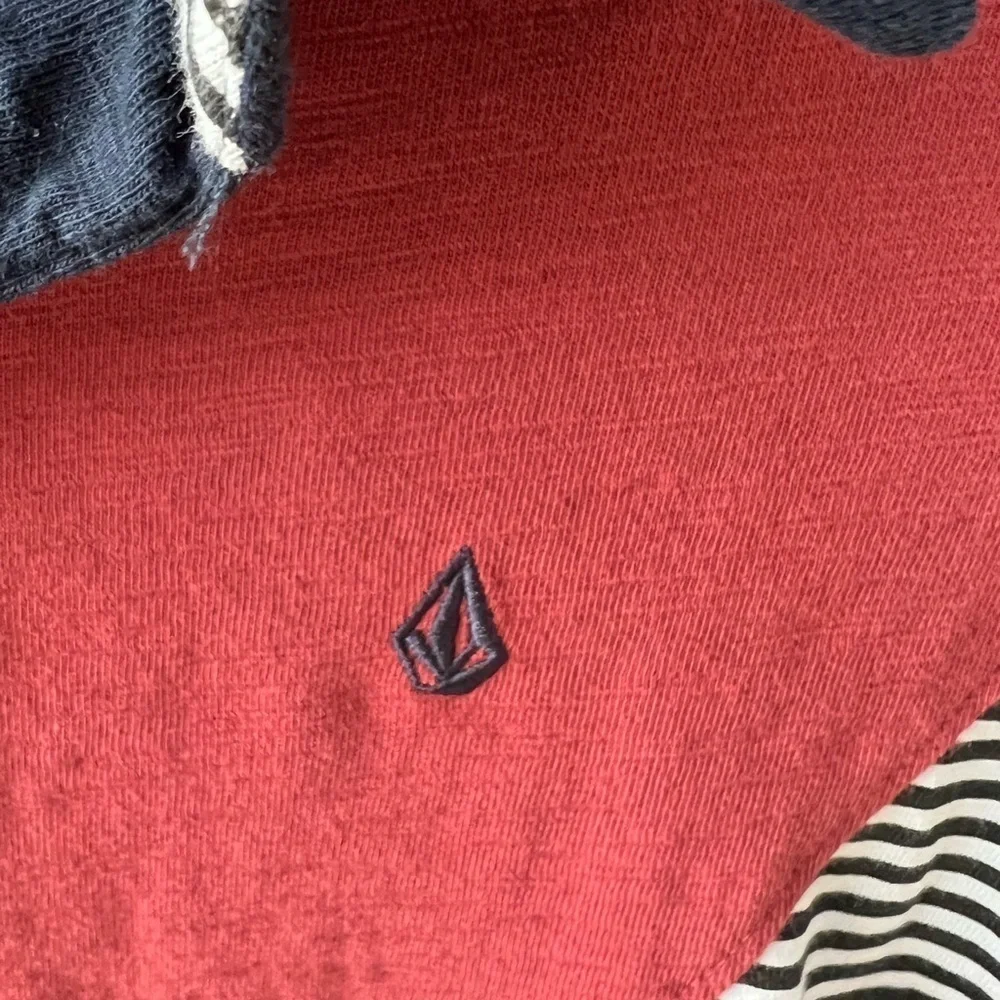 Volcom Blue, Red & White Cotton Polo Shirt size Large